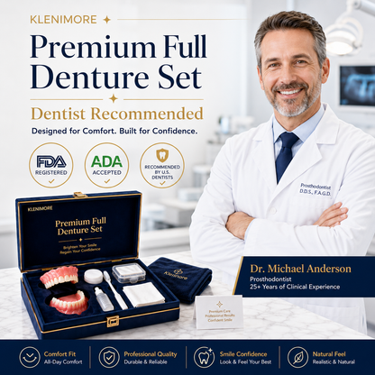 ⏰Ends Today: 70% OFF! 🌎KLENIMORE™ Custom-Fit  Dentures— Designed for Comfort and a Natural-Looking Smile